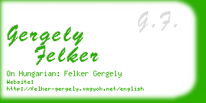 gergely felker business card